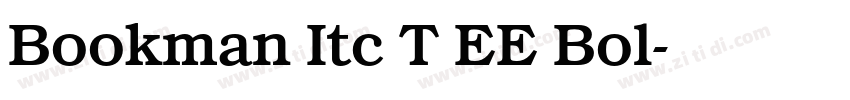 Bookman Itc T EE Bol字体转换